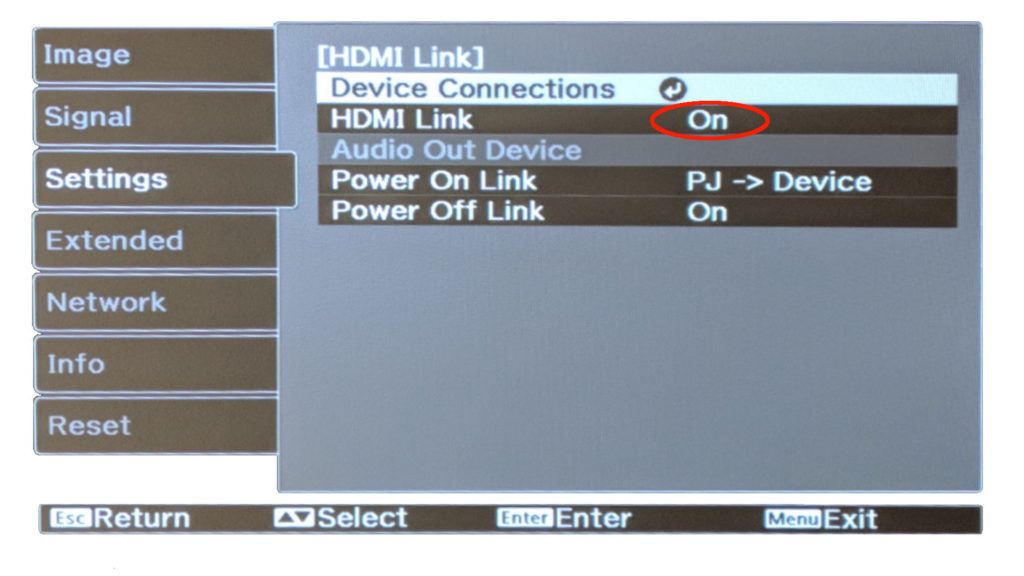 HDMI Link On