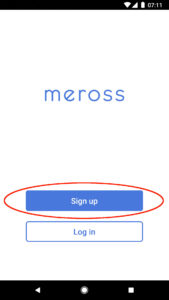 meross Sign up